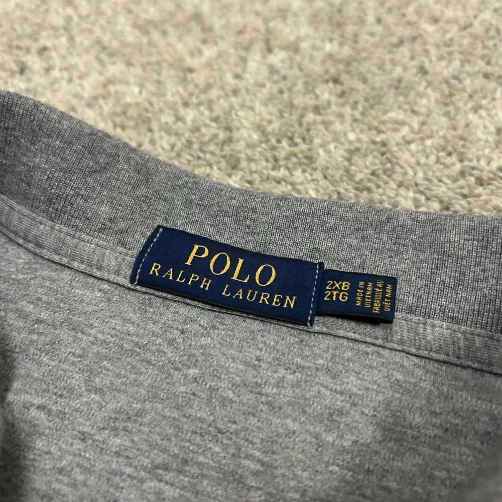 Polo‎ Ralph Lauren Soft Cotton Polo Shirt Mens 2XB Big Heather Gray Short Sleeve